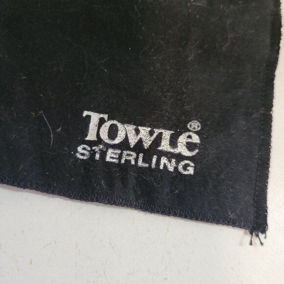 Sterling Silver Towle Cosmetic Mirror with Velvet Case for Travel - Picture 3 of 3